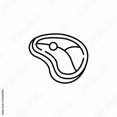meat stake icon sign vector