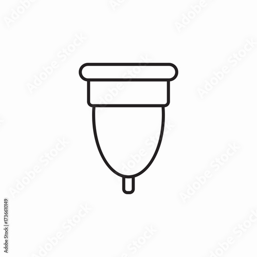 menstrual cup icon sign vector