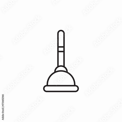 toilet plunger icon sign vector