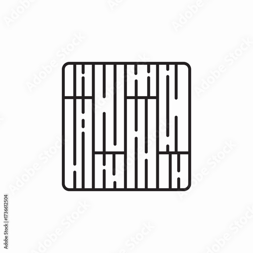 wooden board icon sign vector