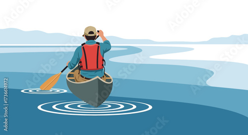 Canoeing Adventure Enjoying Outdoors and Recreational Activities in the Summer