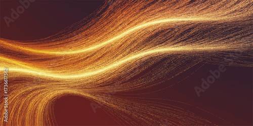 Abstract red and blue fractal lines pattern with smoke motion wave design for a futuristic digital wallpaper background