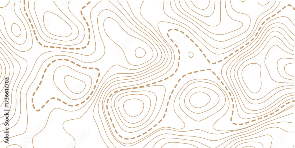 Fototapeta premium Abstract topo contour map on white background, Topographic map Topographic contour lines map seamless pattern. Geographic mountain relief diagram line wave carve pattern