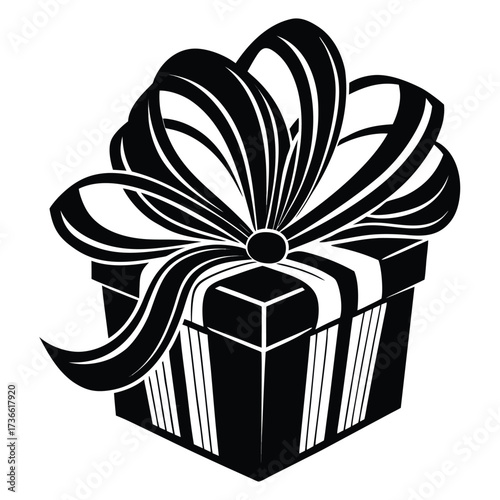 Beautifully Wrapped Gift Box with Decorative Ribbon beautifully wrapped gift