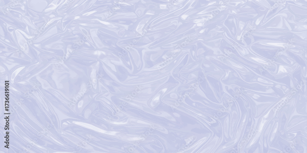 Fototapeta premium Frozen blue crumpled paper texture with ice crystal pattern on a winter glass surface