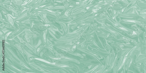 Blue glassine texture with a crumpled paper surface background reflecting a shimmering underwater pool ripple pattern