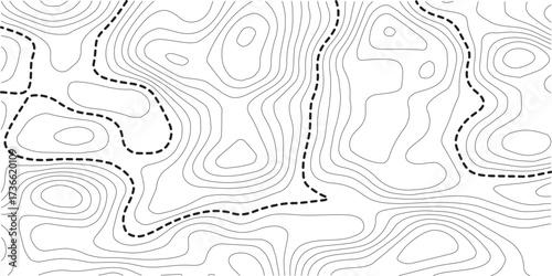Abstract topo contour map on white background, Topographic map Topographic contour lines map seamless pattern. Geographic map conceptual design. Elegant background for presentations