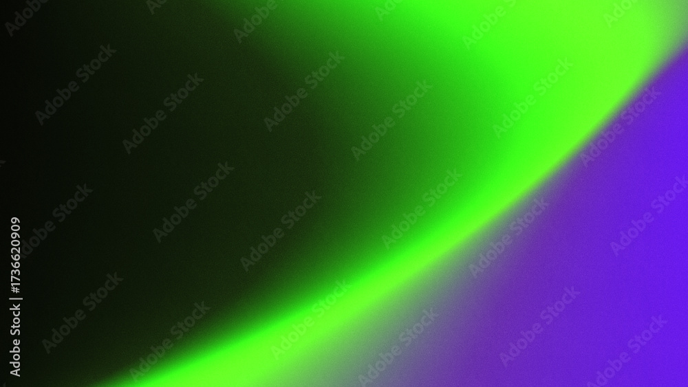Fototapeta premium Neon Green to Violet Corner Grainy Blend 