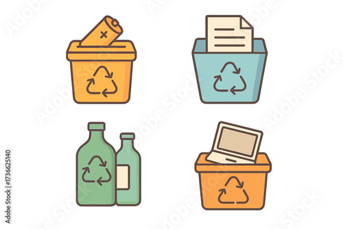 Sorting waste for recycling at a community event promoting sustainability and environmental awareness