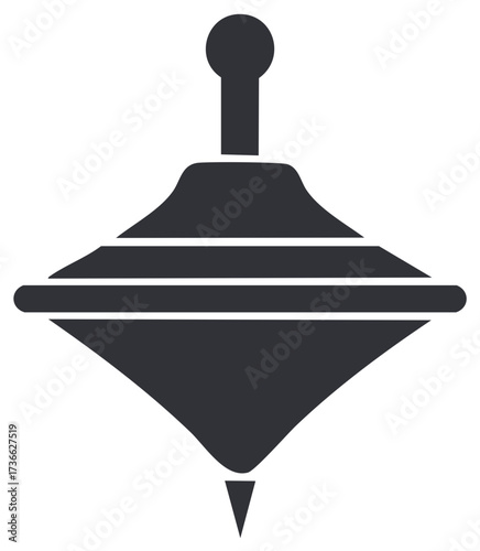 Spinning Toy Silhouette Traditional Childhood Game Entertainment Fun