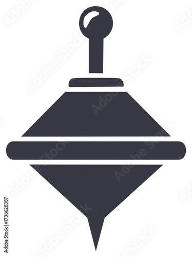 Spinning top toy icon isolated on white background