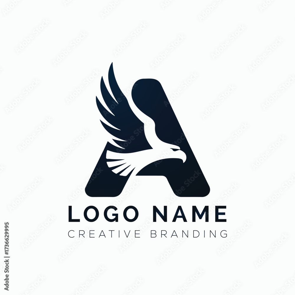 Obraz premium Letter A Eagle logo design