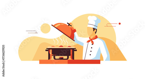 Chef Reveals Food, Culinary Art and Delight, Illustrating Freshness and Expert Cuisine