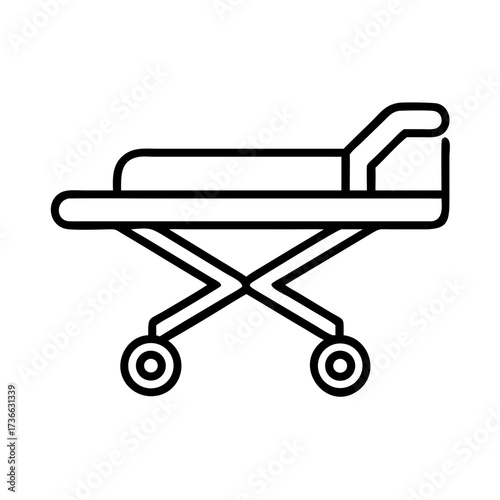 Medical stretcher hospital gurney emergency room equipment patient transport trolley healthcare bed clinic aid cart