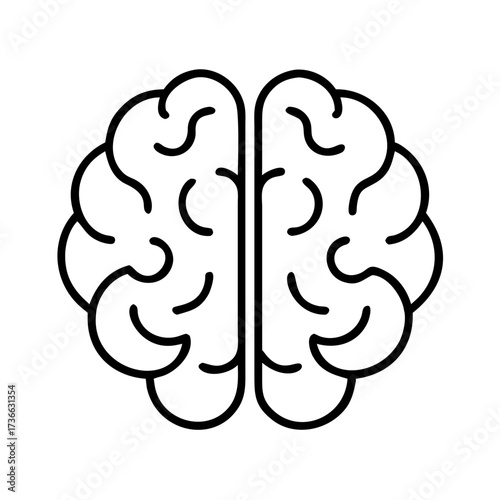 Human brain illustration for medical science, mind power, and mental health awareness educational resources