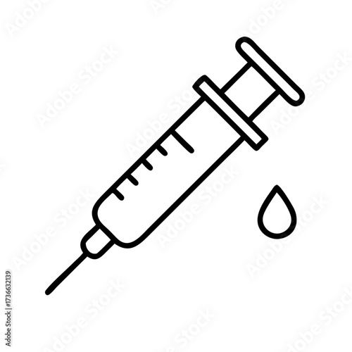 Syringe injection vector illustration for medical treatment vaccination and healthcare concept design element