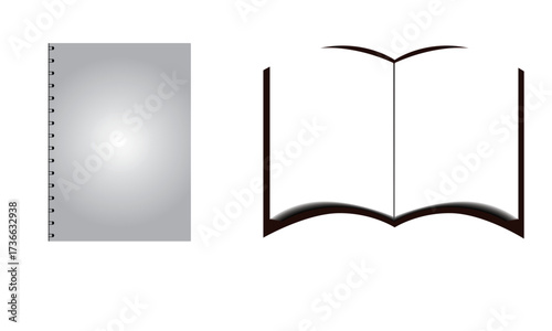 open book with blank pages for education, literature, or a diary