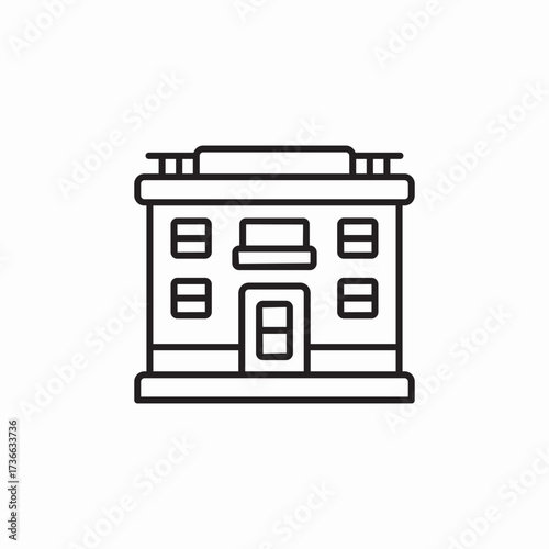 building town apartment icon sign vector