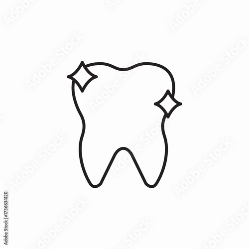 clean healthy tooth icon sign vector