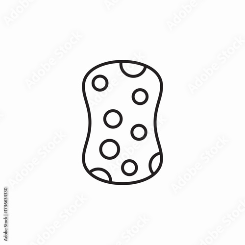 cleaning sponge icon sign vector