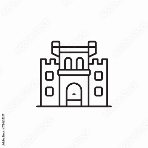medieval castle icon sign vector