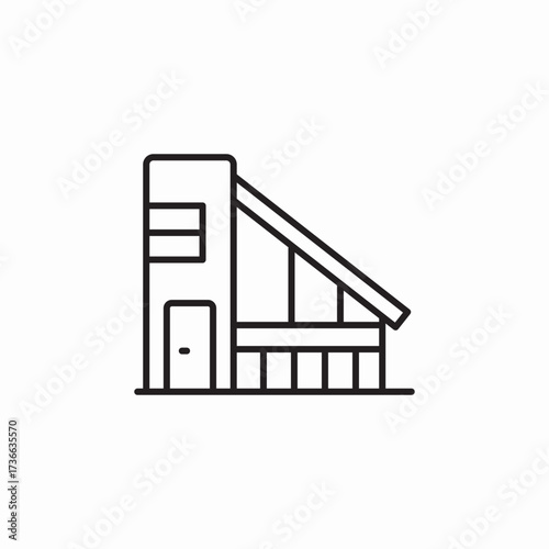modern mansion house icon sign vector