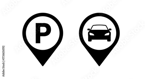 Location Pointers Indicating Parking And Vehicle Availability For Navigation And Transportation Services