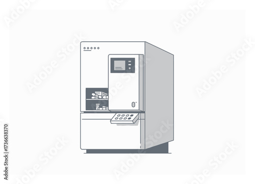 Automated Medication Dispensing for Senior Care Vector