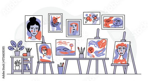 Art Therapy Session: Minimalist Vector Design