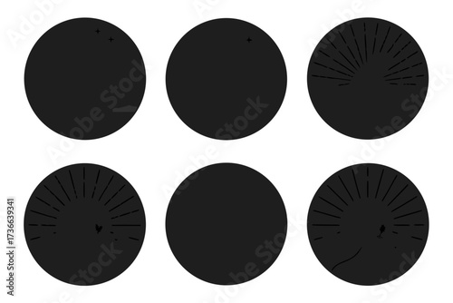 Minimalist aurora glow icon set with layered design elements