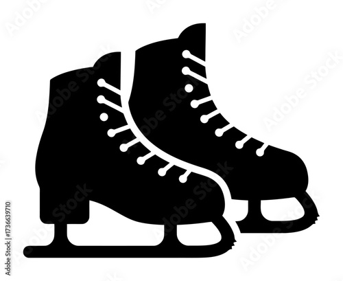 Ice Skates Icon - Minimalist Vector Design