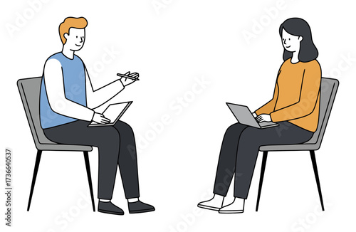 Bilingual Therapy Session Vector Illustration