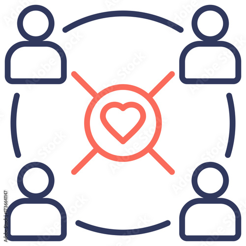 Mutual Friends Dual Tone Icon