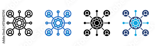 Project Coordination icon Multi Style Vector Illustration