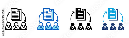 Task Sharing icon Multi Style Vector Illustration
