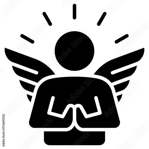 Humility Glyph Icon