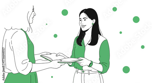 Collaboration In Action: Sharing Knowledge And Ideas Between Two Businesswomen