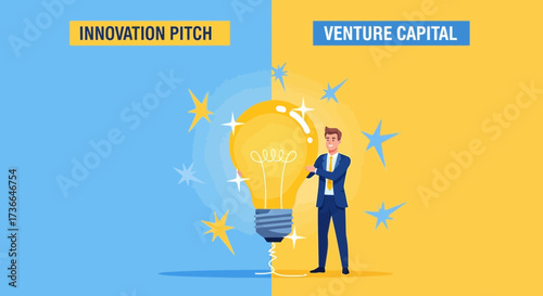 Creative Concepts Depicted For Innovation And Venture Capital Financial Support