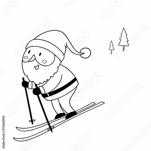 Santa Claus Skiing 