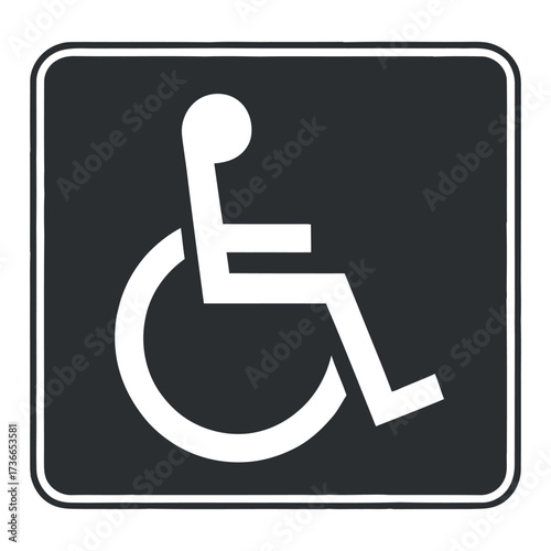 Disabled Access Icon Wheelchair Symbol Illustration