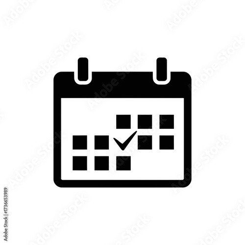 Appointment marked on a calendar symbol