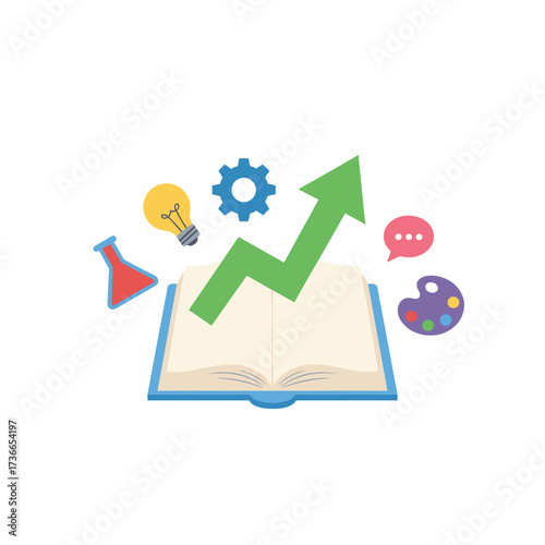 Flat design ideas for online education, staff training, retraining, specialization, finance, banking, student loans, and marketing, including concepts for web banners and promotional materials