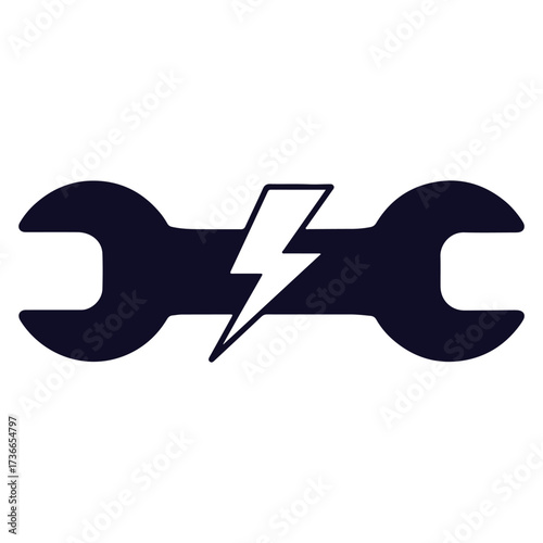 Monochromatic icon set for electrical and electronic repair and maintenance services