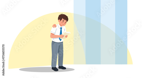 Depressed Schoolboy Receiving A Shoulder Of Support From A Friend In A Difficult Situation