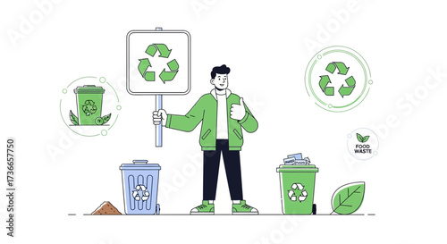 Environmental Recycling Advocate Encourages Waste Reduction and Promotes Green Initiatives