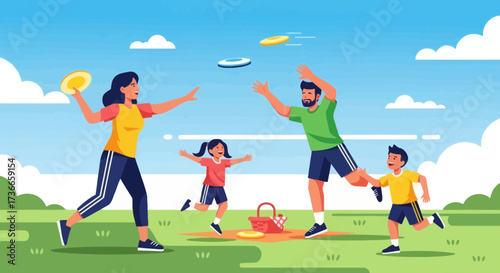 Family Fun Day: Playing Frisbee, Enjoying Summer Activities, And Creating Memories