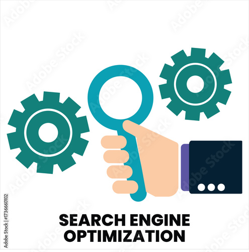Search Engine Optimization Vector Illustration – SEO, Web Ranking, and Digital Marketing Strategy with Icons