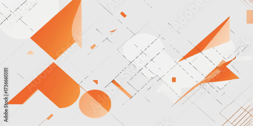 Abstract vector background with lines for architectural design and construction project blueprint sketch