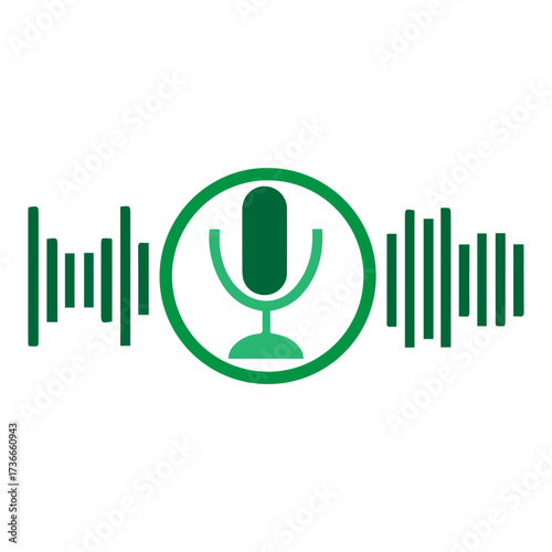 Microphone and Sound Waves Icon