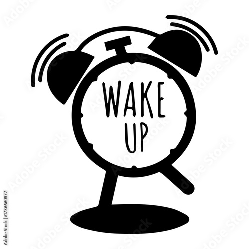 Ringing Wake-Up Alarm Icon